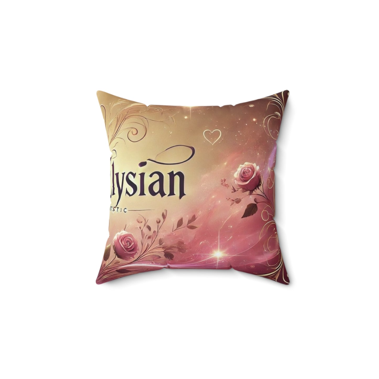Thom Elysian Dekokissen – Blumen-Design mit Schriftzug