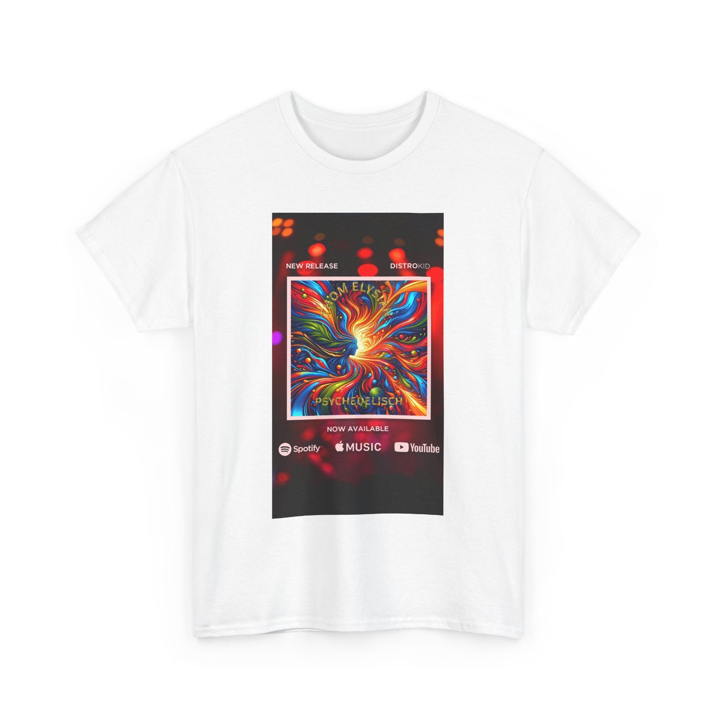 Thom Elysian Kunst-T-Shirt – Farbenfrohes Musik-Design